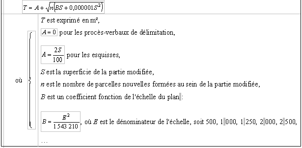 Détermination graphique des contenances