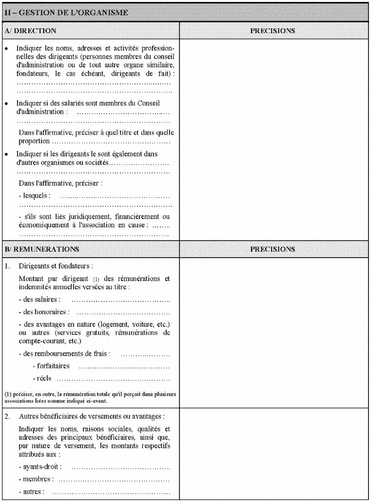 3ème partie du questionnaire relatif à la situation fiscale des OSBLn'ayant pas leur siège social en France