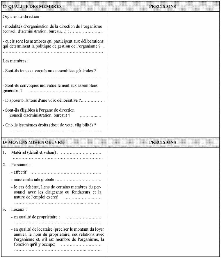 2ème partie du questionnaire relatif à la situation fiscale des OSBLn'ayant pas leur siège social en France