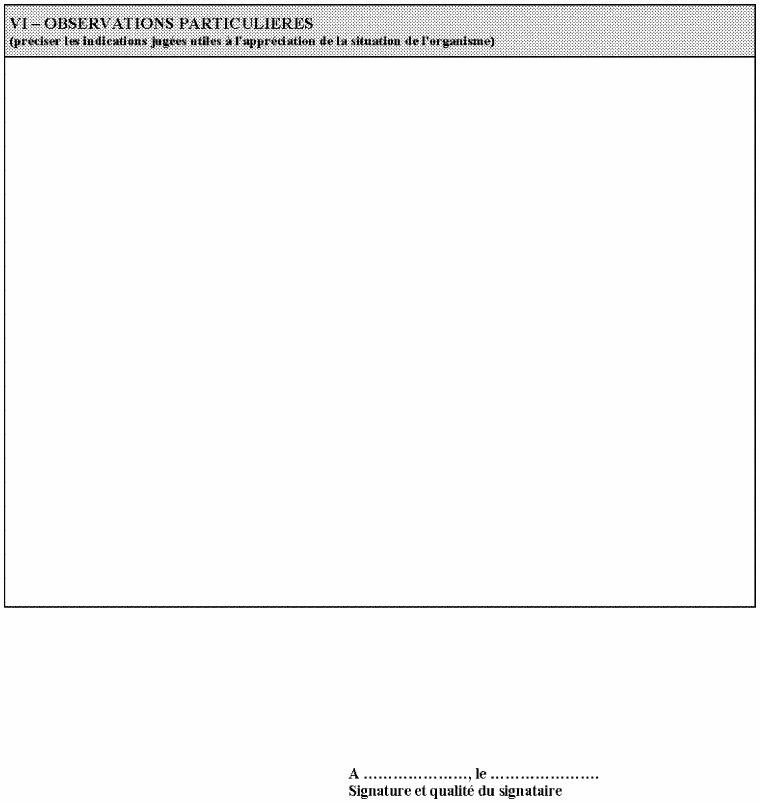 9ème partie du questionnaire relatif à la situation fiscale des OSBLn'ayant pas leur siège social en France