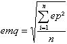 Formule mathématique de la précision de la transformation