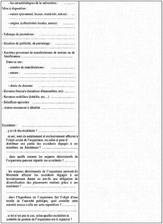 Questionnaire à remplir par les organismes à but non lucratif des Etats de l'Union Européenne autres que la France et des autres Etats de l'Espace Economique Européen ayant conclu avec la France une convention d'assistance administrative en vue de lutter contre la fraude et l'évasion fiscales