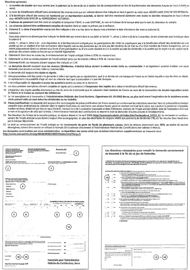 FORMULAIRE - INT - Directives générales