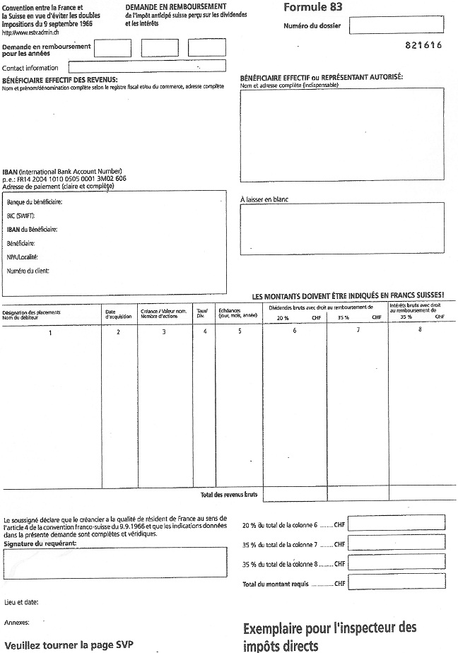 FORMULAIRE - INT - Directives nécessaires pour remplir la demande (exemplaire pour l'inspecteur des impôts directs (1))